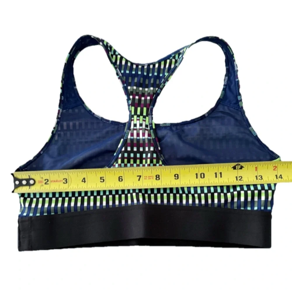 Victoria’s Secret Sport Bra The Player Racerback Size M Multicolor Geometric
